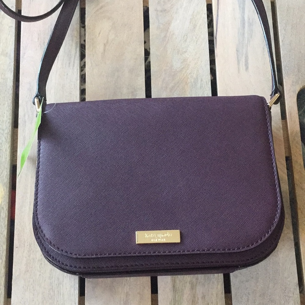 kate spade Plum Crossbody Bag with Dark Brown Strap